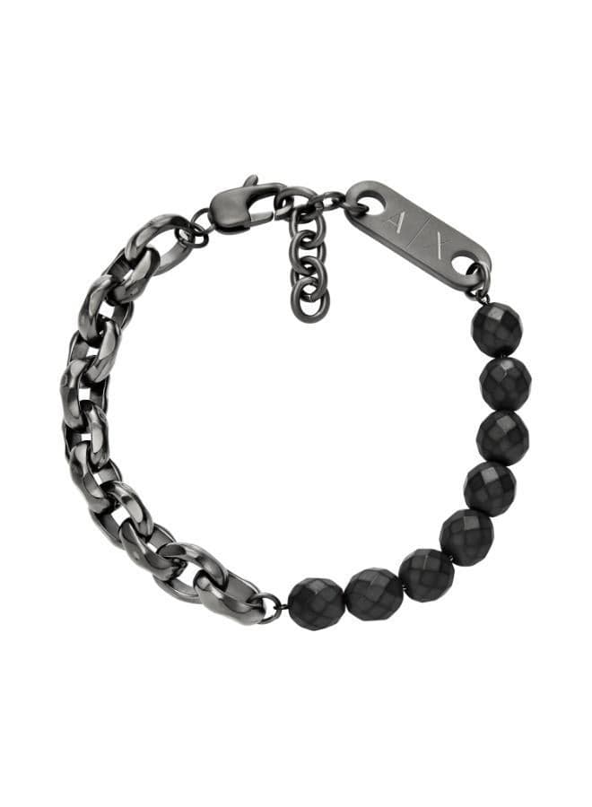 Armani Exchange AXG0151060 Men's Gunmetal Chain Bracelet - Image 1
