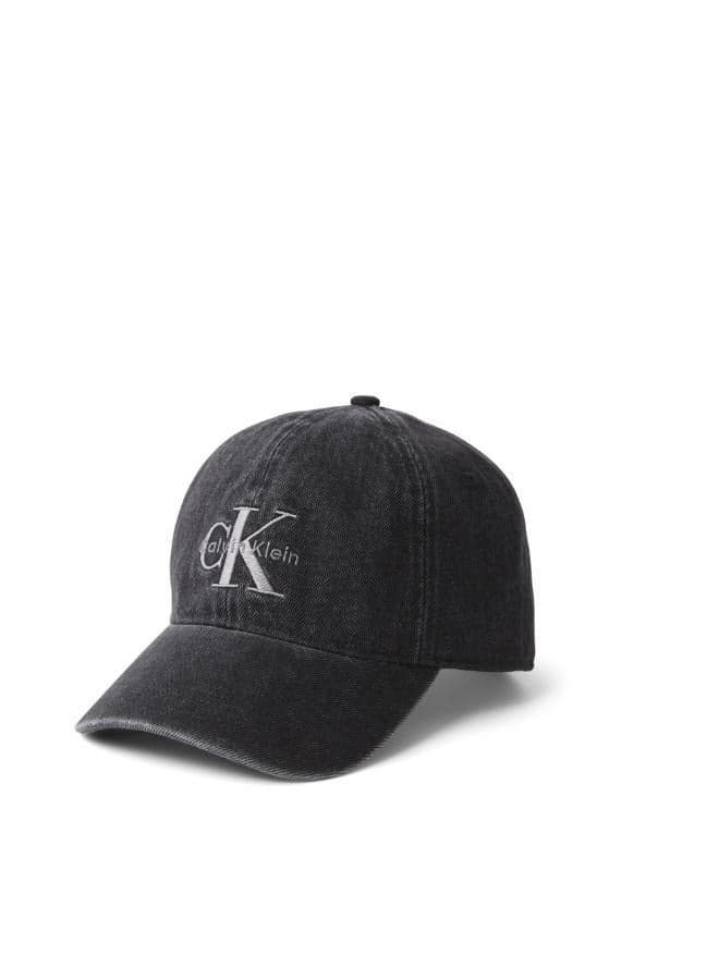 Calvin Klein Jeans Curved Peak Logo Denim Cap for Men - Image 1