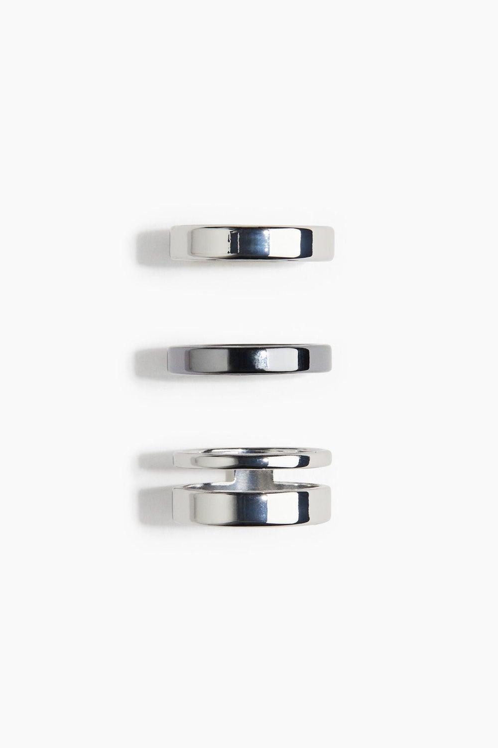 H&M Trio of Elegance: 3-Pack Men's Rings - Image 1