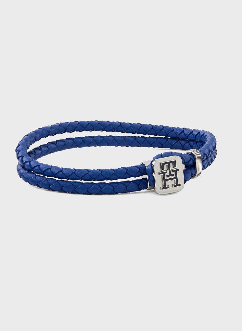 TOMMY HILFIGER Th Monogram Men's Leather Bracelet - Image 1