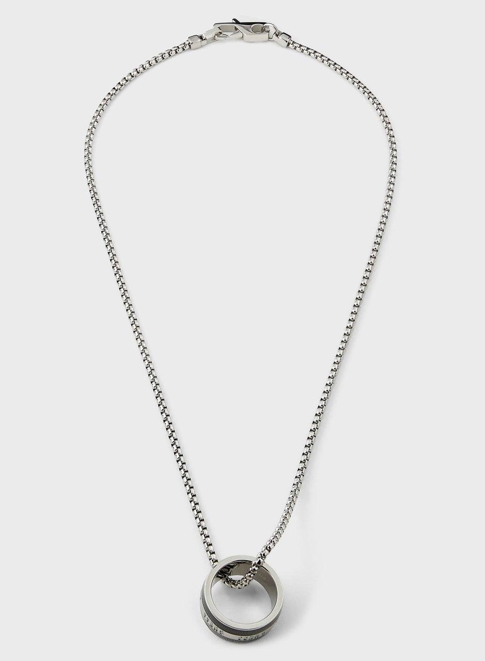 GUESS Men's Textured Round Stainless Steel Necklace - Image 1