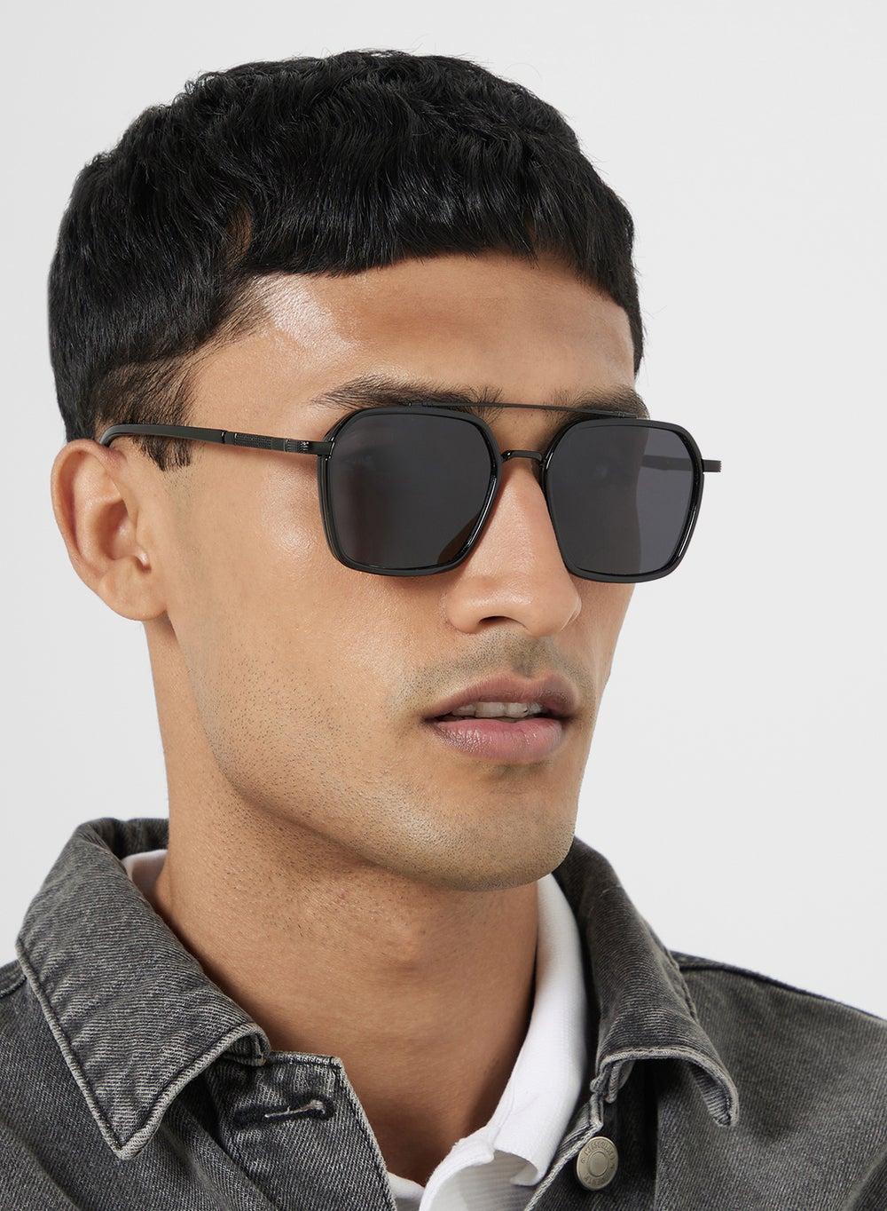 Robert Wood Men's Square Aviator Polarized Sunglasses - Image 1