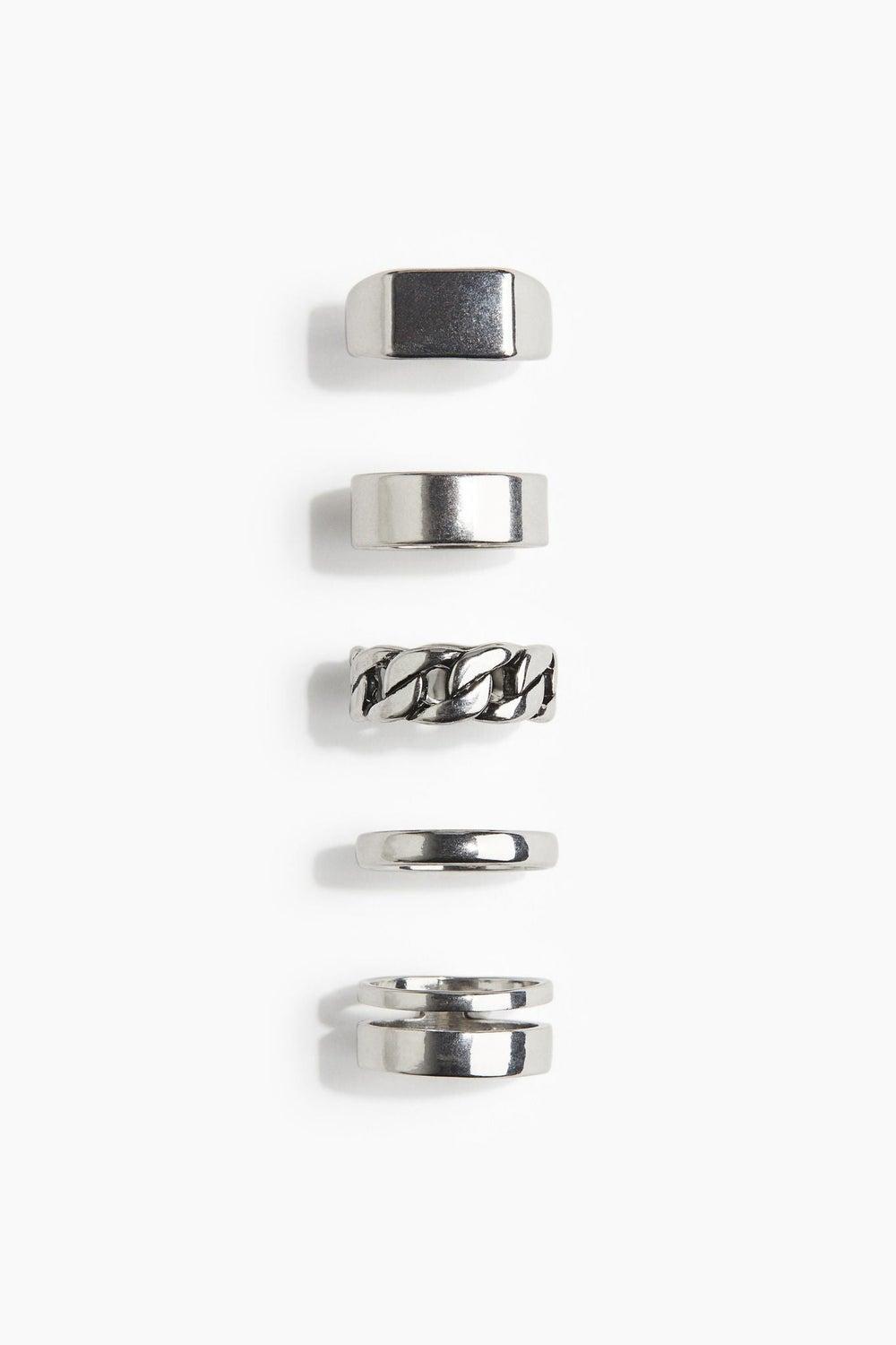 H&M 5-Pack Versatile Rings Collection for Men - Image 1