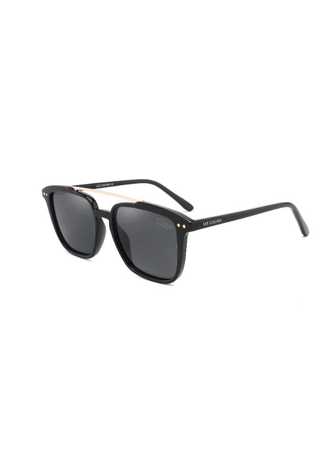 Lee Cooper LC1019C01 Shiny Black Polarized Square Sunglasses - Image 1