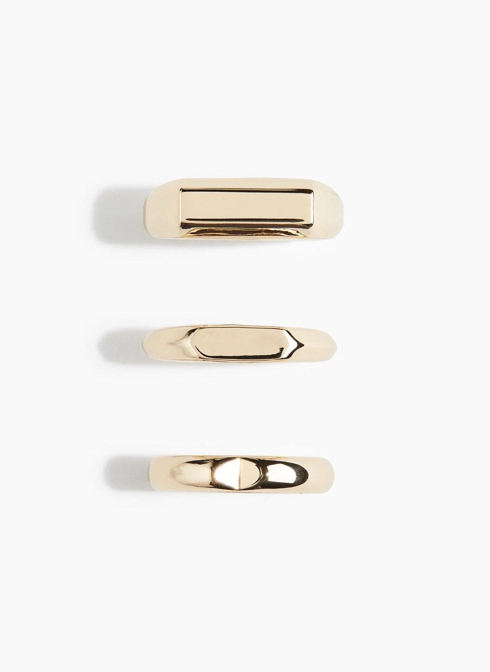 H&M Trio Rings Set for Men - Versatile and Elegant - Image 1