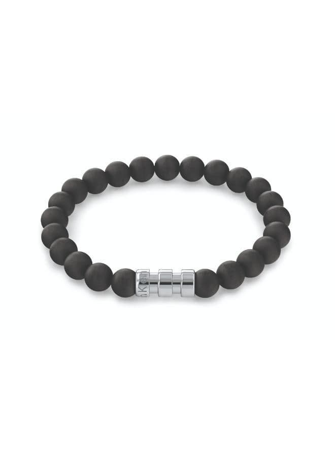 CALVIN KLEIN Men's Elegant Beaded Stainless Steel Bracelet - Image 1