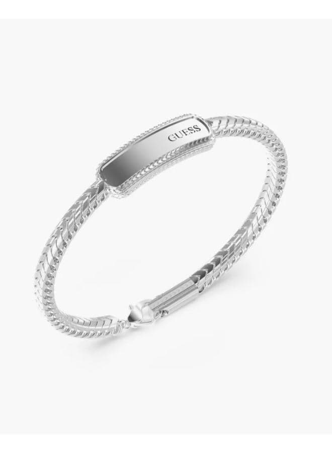 GUESS Men's Steel Tag Bracelet: Timeless Sophistication - Image 1
