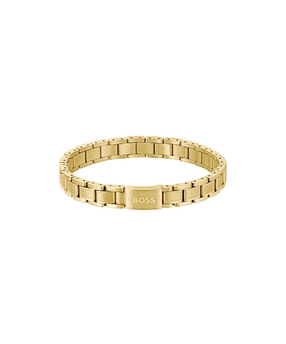 BOSS Metal Link Men's Gold-Tone Essentials Bracelet - Image 1