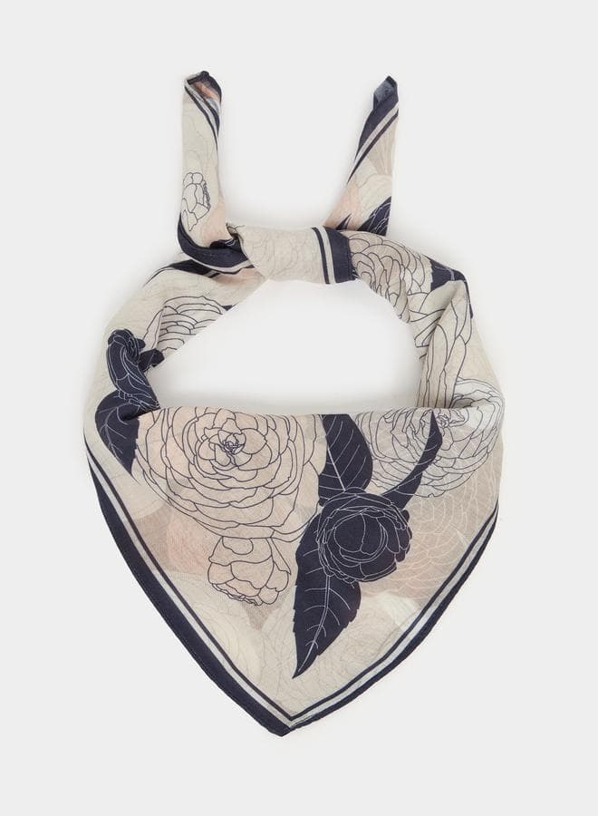 Styli Multi Floral Neck Scarf - Chic, Versatile Accessory - Image 1