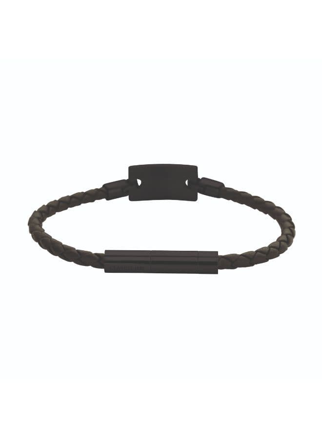 CERRUTI 1881 Gents Luxury Braided Leather Bracelet - Image 1