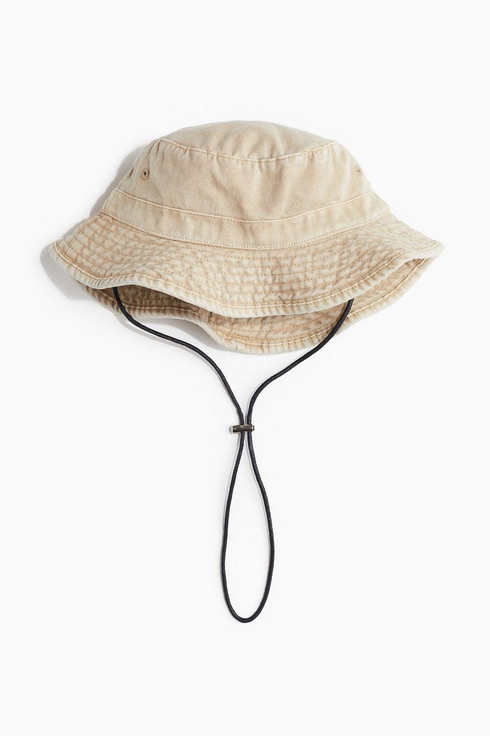 H&M Men's Cotton Twill Bucket Hat with Chin Strap - Image 1