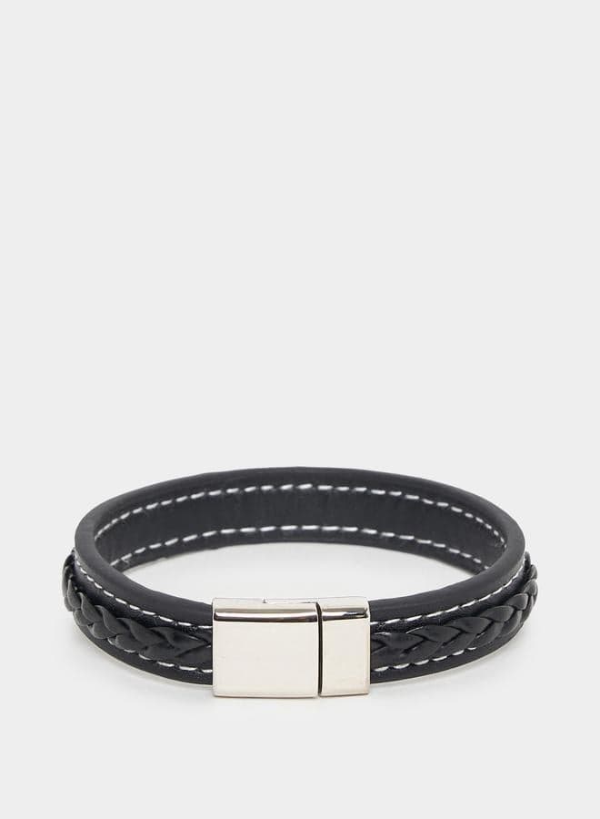 Styli Men's Braided Clasp Wrap Bracelet - Elegance Redefined - Image 1