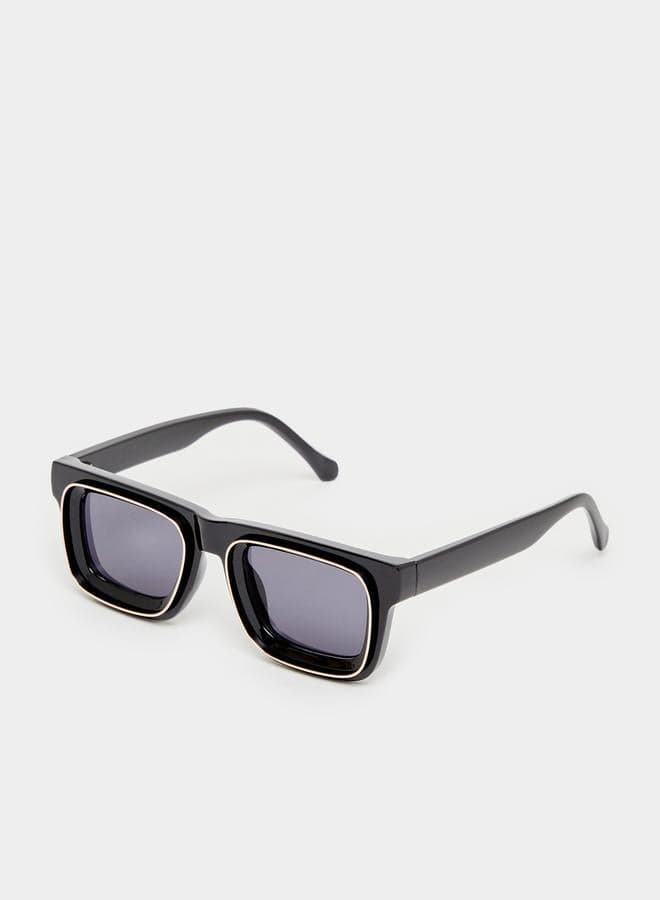 Styli Men's Full Rim Square Frame Sunglasses - Sleek Elegance - Image 1