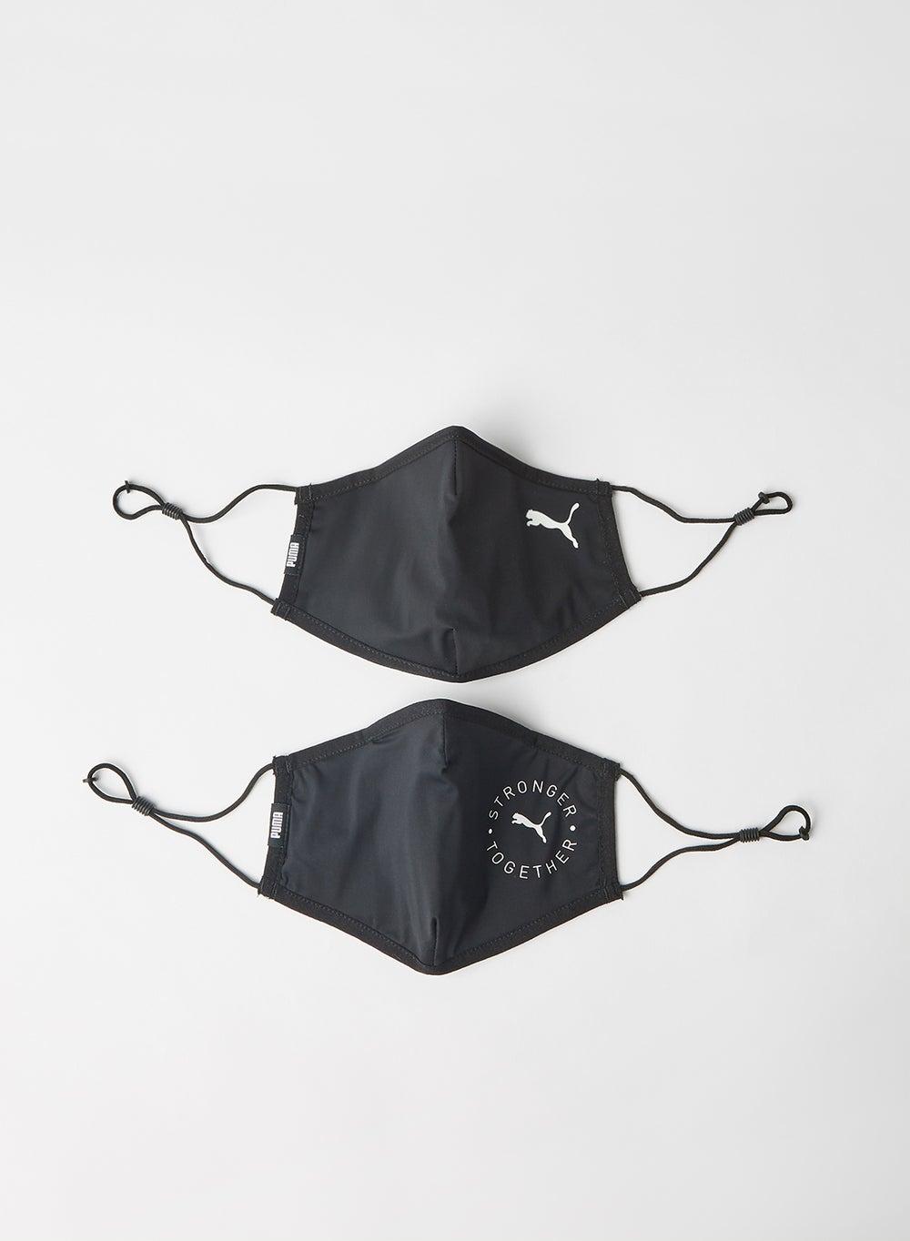PUMA Elegant 2-Piece Face Mask Set in Sleek Black - Image 1