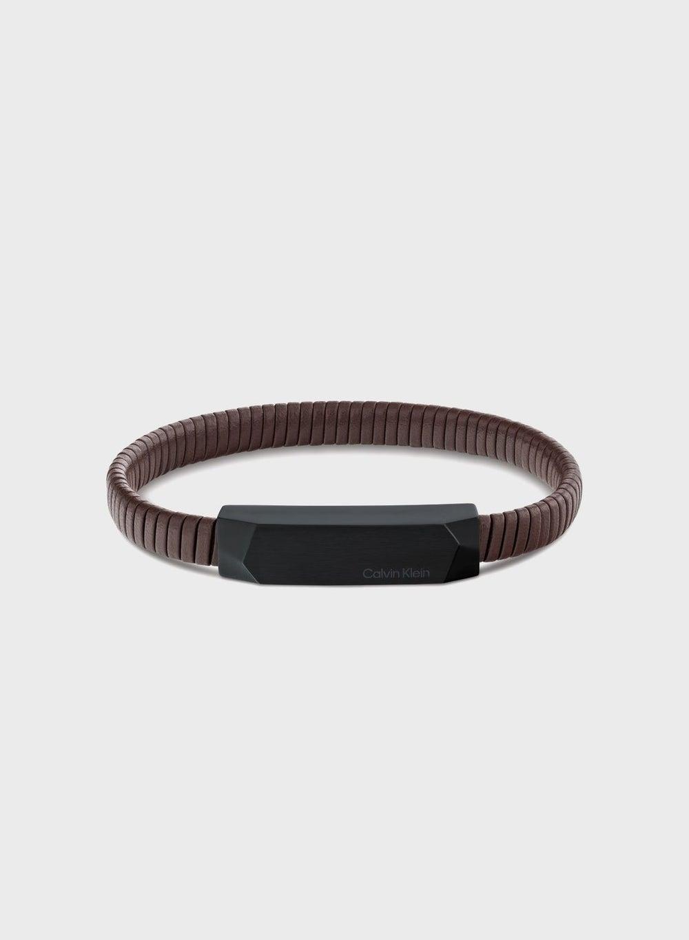 CALVIN KLEIN Magnify Men's Elegant Leather Bracelet - Image 1