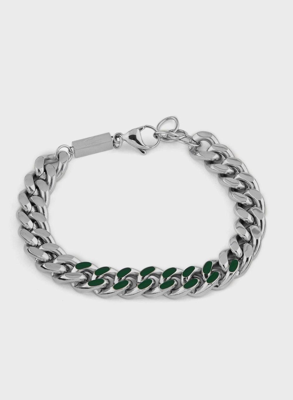 LACOSTE Strike: Sleek Stainless Steel Men's Bracelet - Image 1