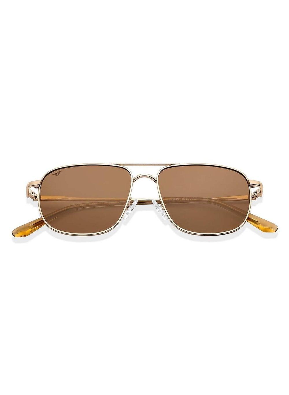 VINCENT CHASE VC S13115 Gold Brown Square Sunglasses - Image 1