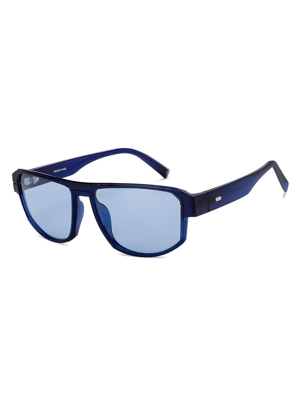 VINCENT CHASE S15212 Geometric Blue Sunglasses – Unisex - Image 1