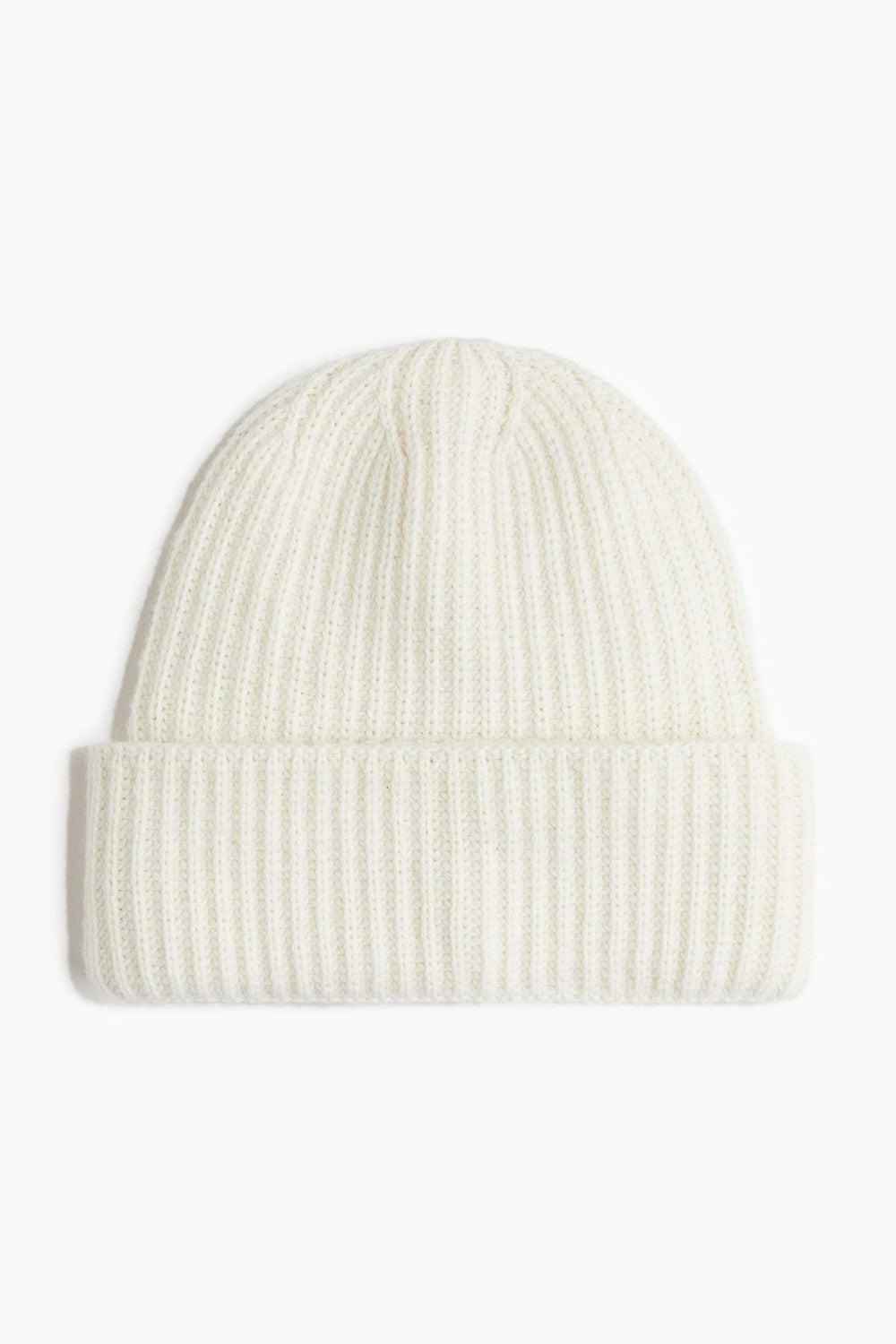 H&M Premium Wool-Blend Ribbed Hat for Men - Image 1