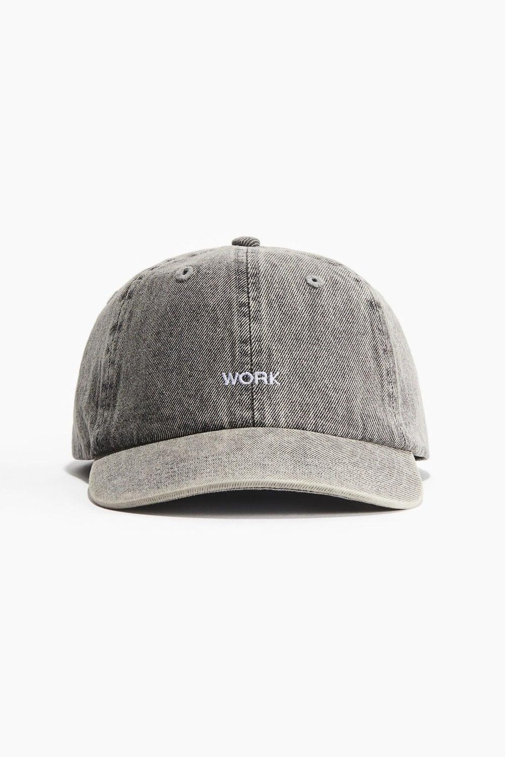 H&M Men's Cotton Twill Cap with Embroidered Motif - Image 1