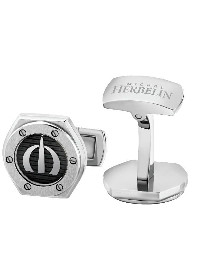 MICHEL HERBELIN Elegance Stainless Steel Cufflinks - Image 1