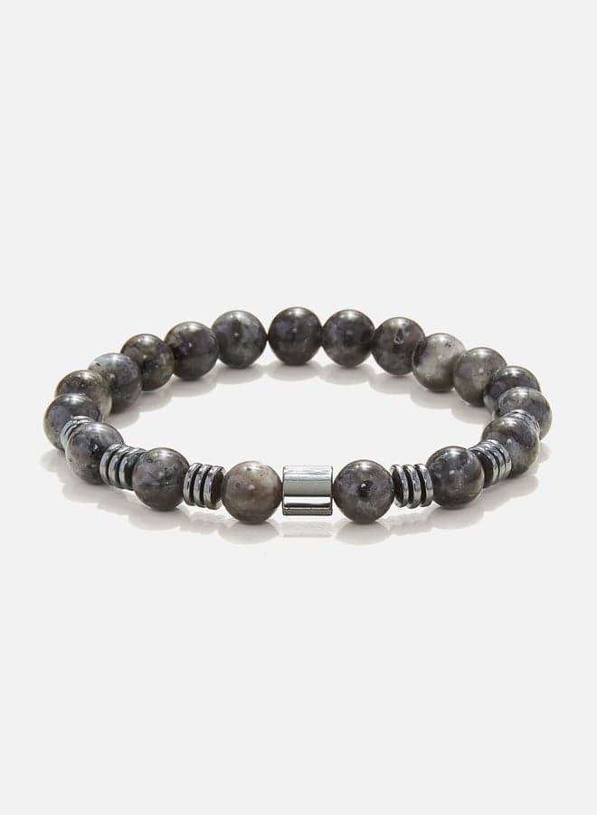 CHRYSOSTOMOS Men's Larvikite & Hematite Bracelet - Image 1