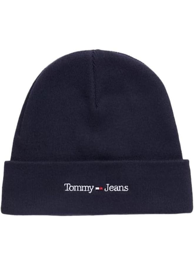 TOMMY JEANS Organic Cotton-Blend Logo Beanie - Image 1