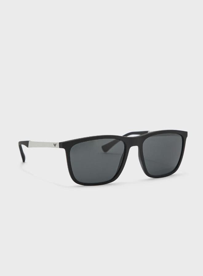 EMPORIO ARMANI 0Ea4150: Elegant Wayfarer Sunglasses for Men - Image 1
