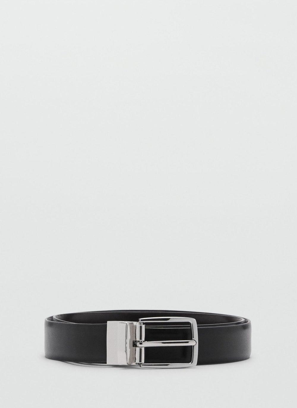Mango Man Allocated Hole Reversible Leather Belt - Image 1