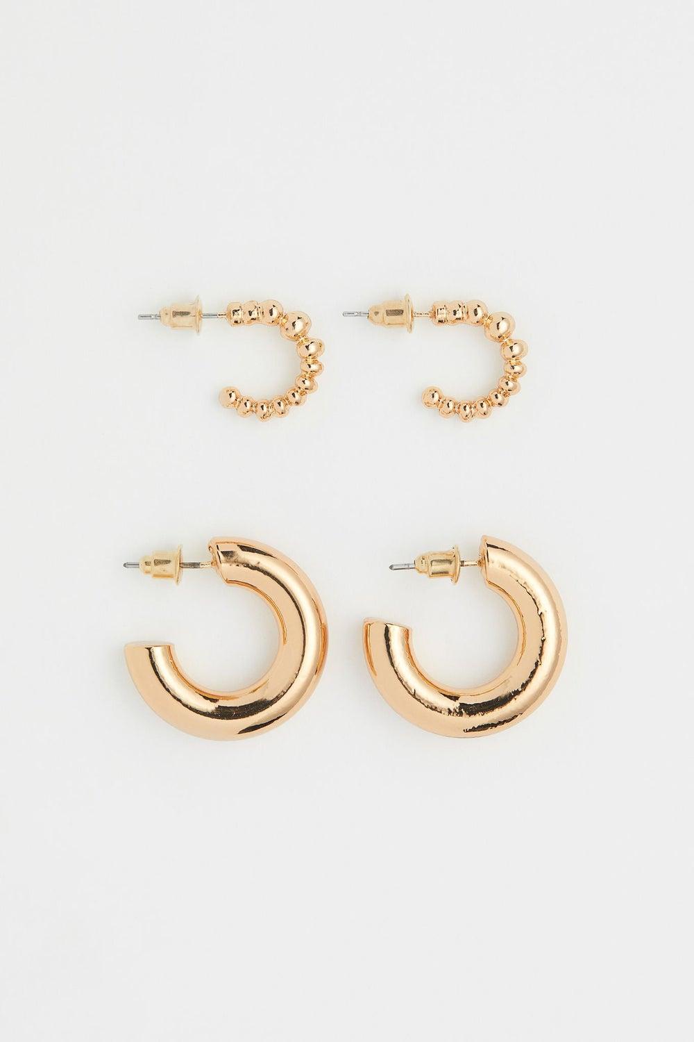 H&M Elegant Men's Hoop Earrings - Dual Set - Image 1