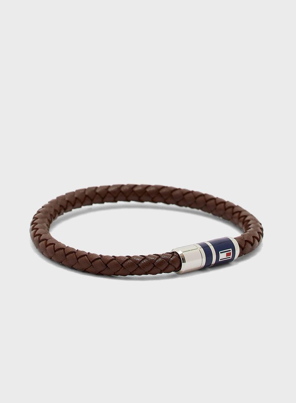 TOMMY HILFIGER Braided Leather Men's Bracelet - Image 1