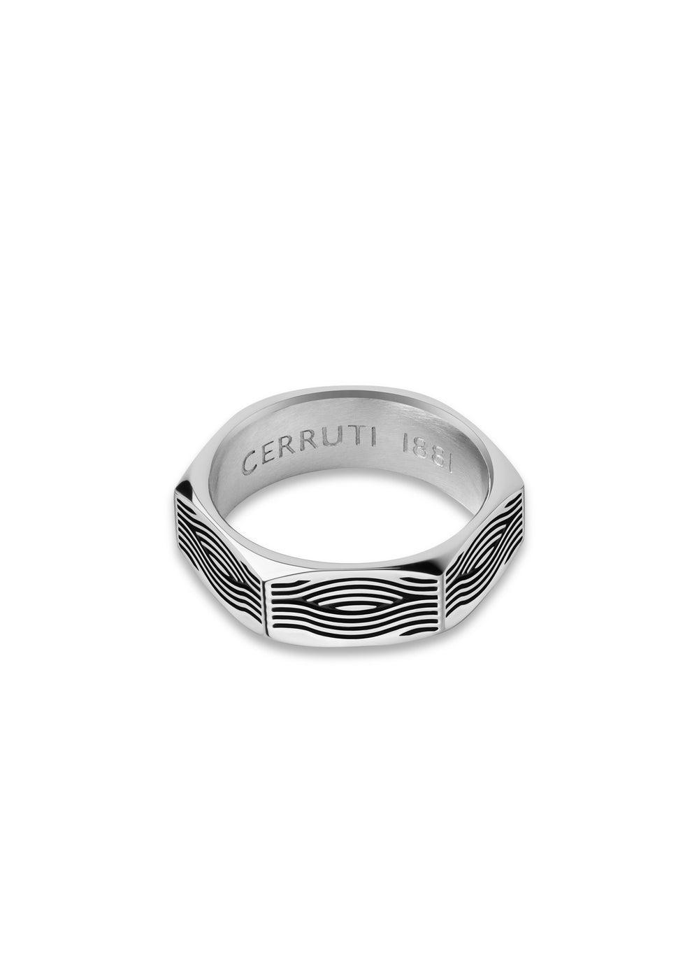 CERRUTI 1881 Silver Comb Ring 62 – Elegance with an Edge - Image 1