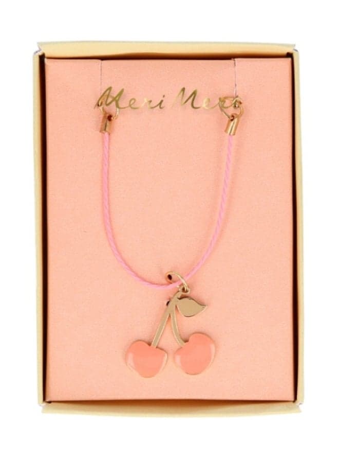 Meri Meri Enamel Cherries Necklace - Elegant Charm Accessory - Image 1