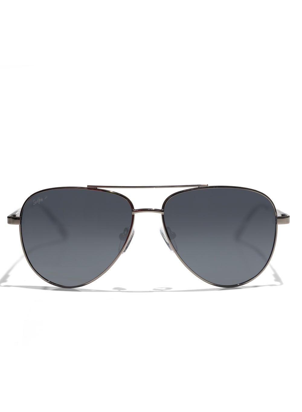 Selfie SE8286-C2 Polarized Aviator Sunglasses in Sleek Black - Image 1