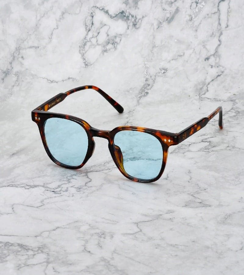 7EP8 Explicit Poets ROGER Tortoise - Blue Trendsetter Sunglasses - Image 1