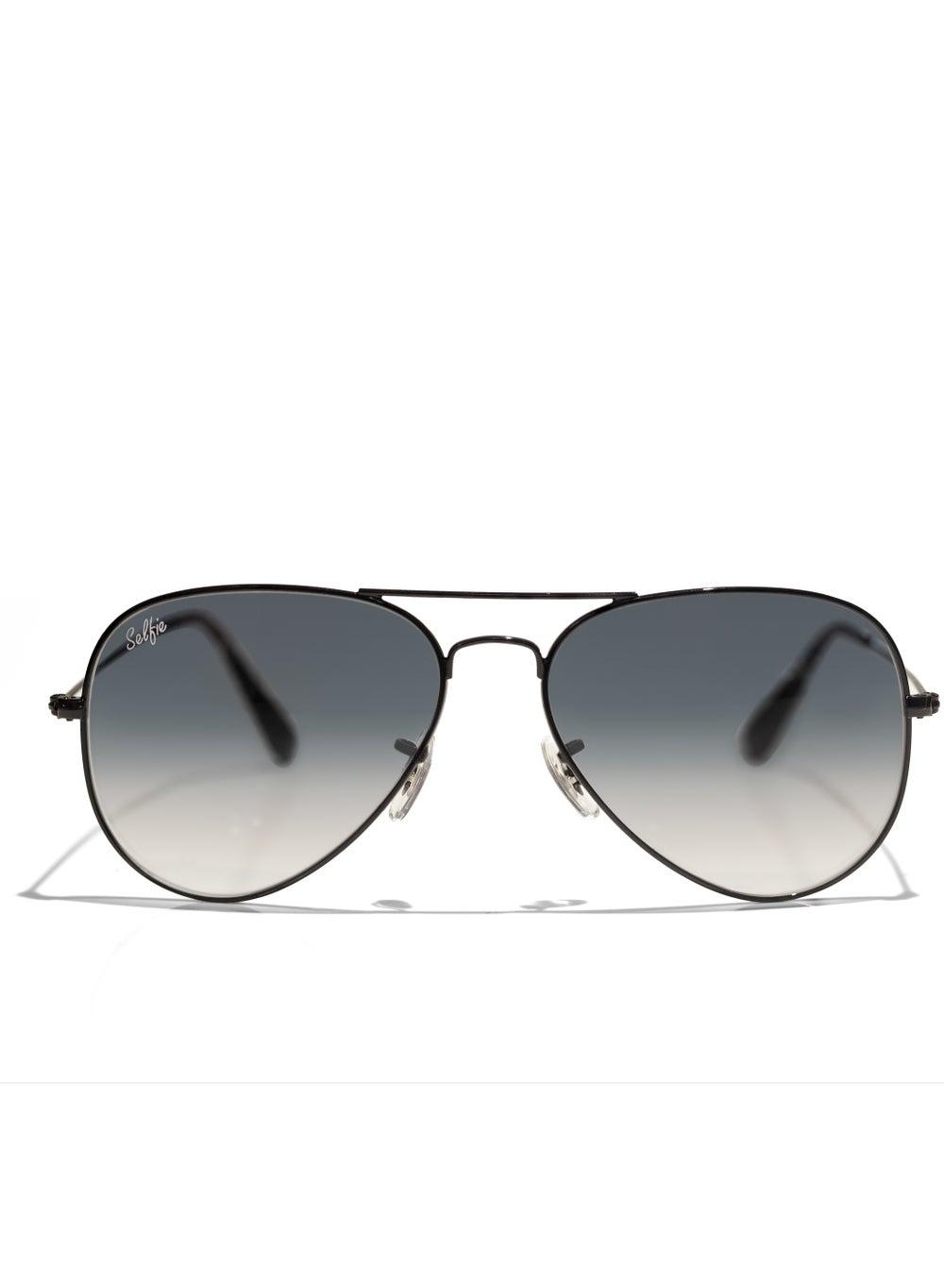 Selfie Aviator SE3025-019 Sleek Black UV 400 Sunglasses - Image 1