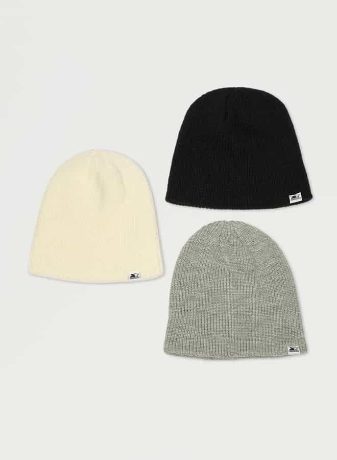 STARTER Trio Textured Beanie Caps for Men - Image 1