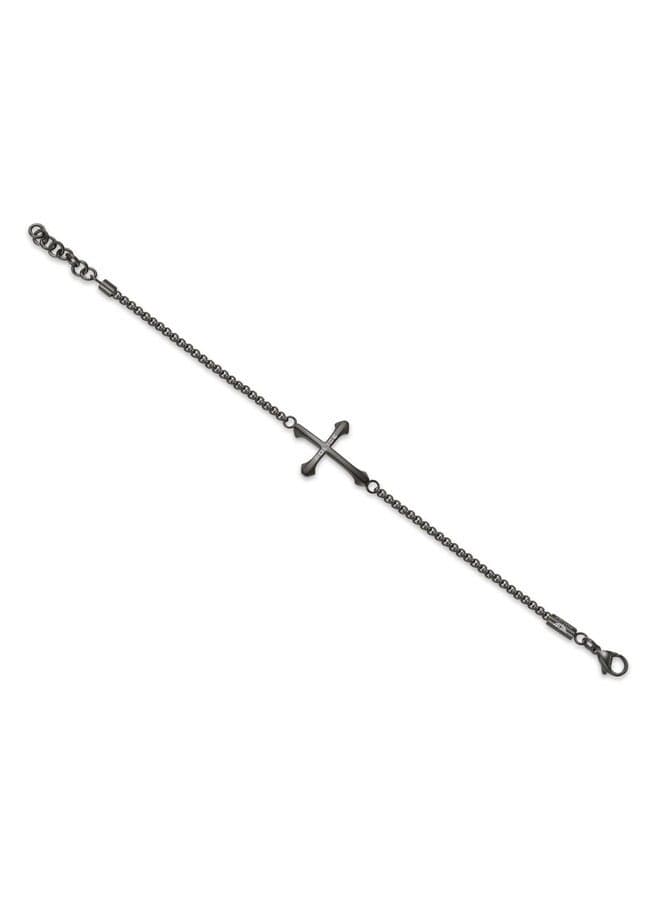 POLICE 18.5 Gray Cross Motif Bracelet PEAGB0032605 for Men - Image 1
