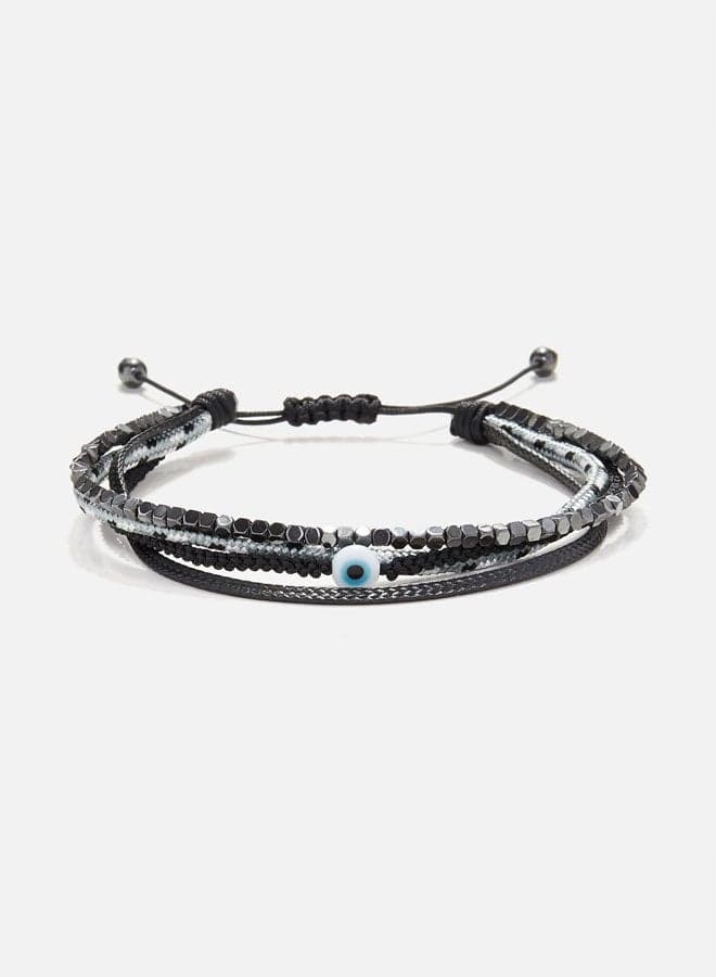 CHRYSOSTOMOS Black Onyx and Hematite Men's Bracelet - Image 1