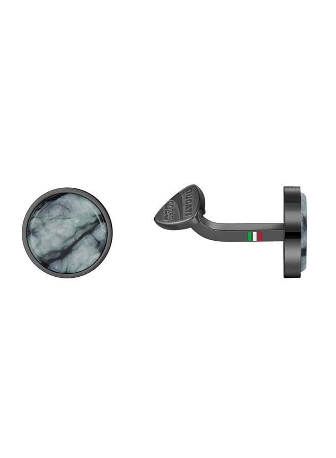 Ducati Corse Podio Luxury Grey Marble Cufflinks for Men - Image 1