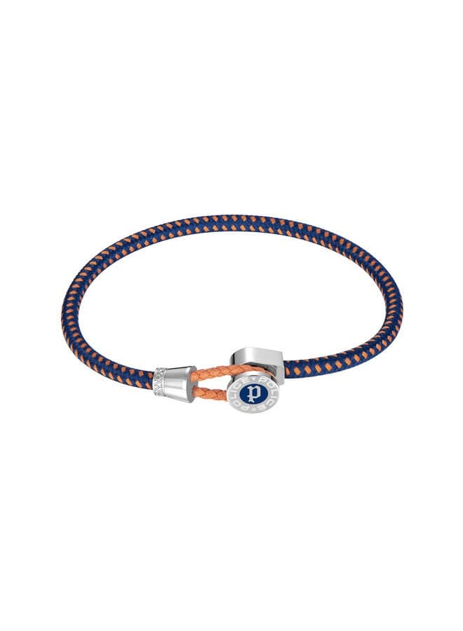 POLICE Stainless Steel Button Bracelet PEAGB0011604 - Navy & Orange - Image 1