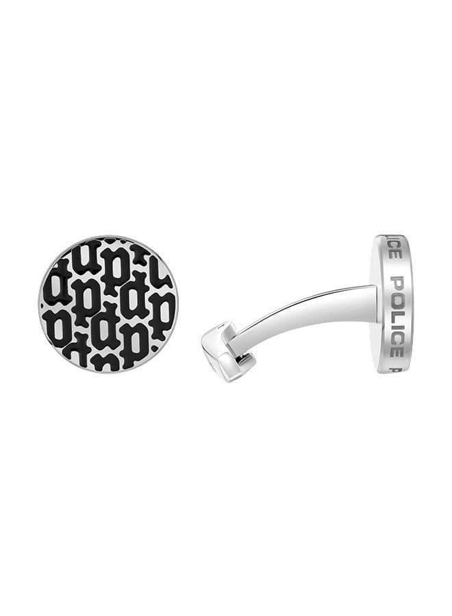 POLICE Silver Hero Stainless Steel Cufflinks PEAGC0022704 - Image 1