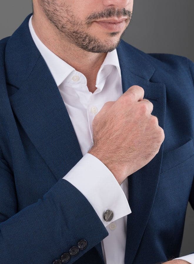 CERRUTI 1881 Halves Dual Texture Men's Cufflinks - Image 1