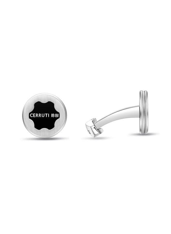 CERRUTI 1881 Tancredo SS Black Onyx Cufflinks – Elegance Redefined - Image 1