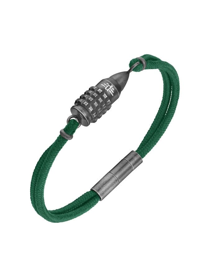 POLICE Showpiece Green Cord Bracelet PEAGB0005603 for Men - Image 1