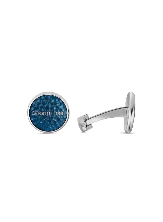CERRUTI 1881 Elegance Stainless Steel & IP Blue Cufflinks - Image 1