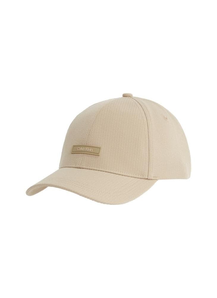 CALVIN KLEIN Seersucker Men's Patch Baseball Cap - Image 1