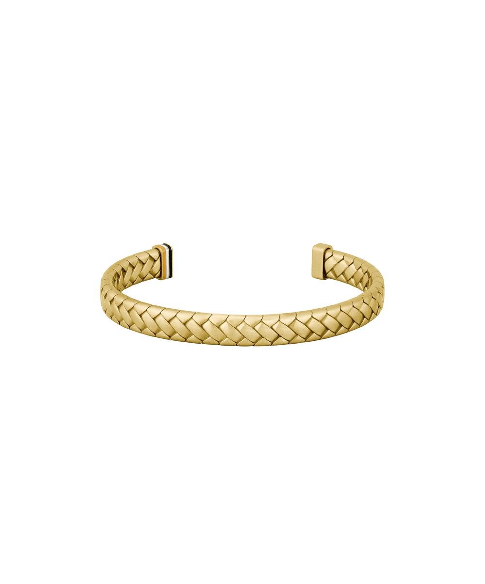 BOSS Golden Herringbone Cuff - Sleek Accessory for Men - Image 1