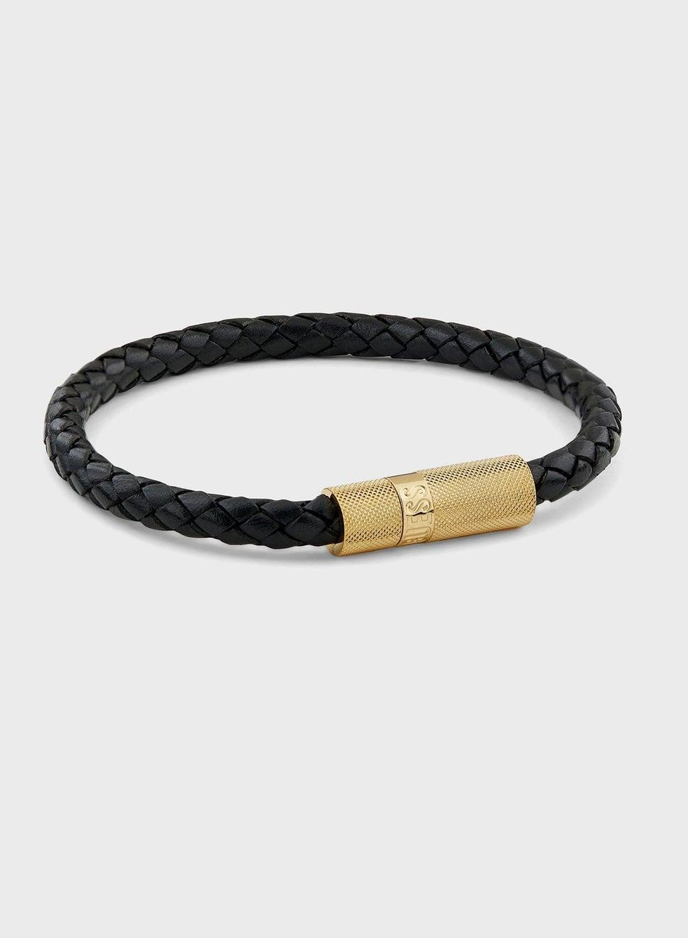 GUESS Leather Round Screw Jack Men's Bracelet - Image 1