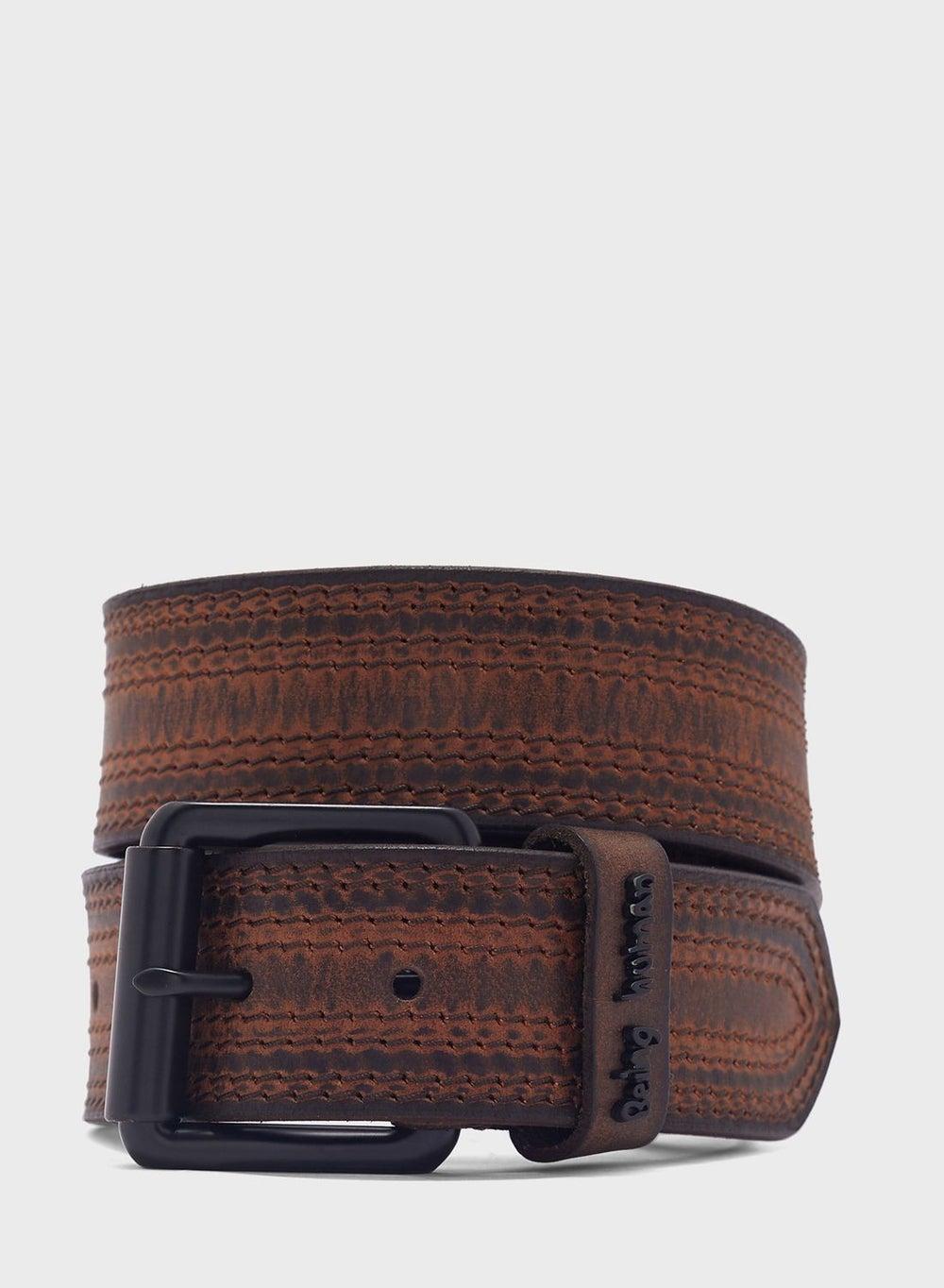 Being Human Elegant PU Leather Belt with Unique Design - Image 1